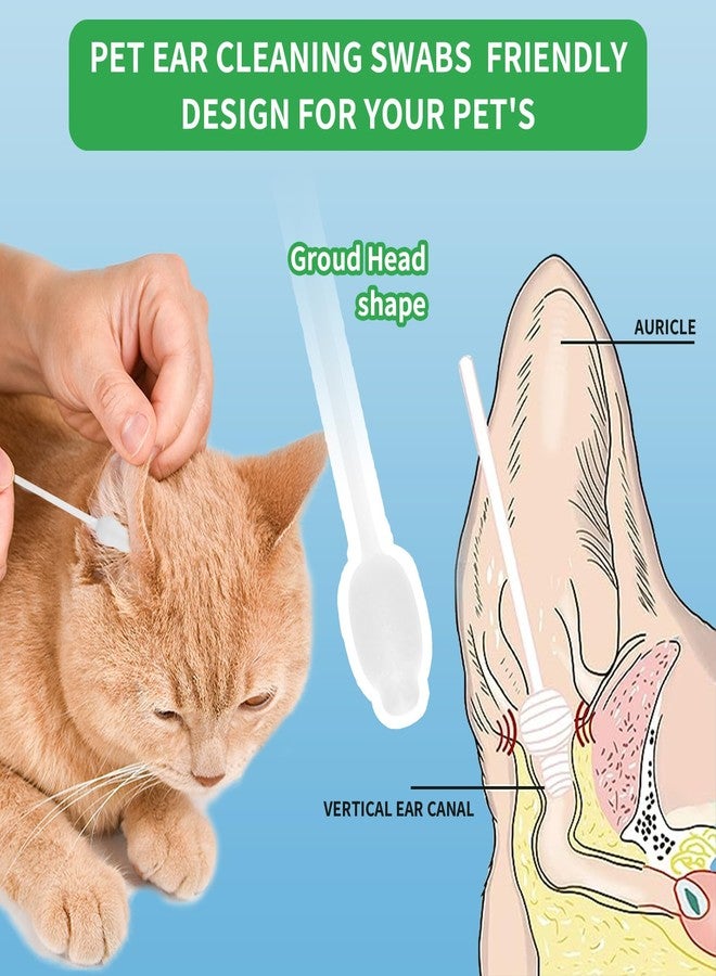 VinTS 100 PCS Cotton Dog Ear Cleaning Swabs, Pet’s Ear Infection Treatment Gourd-Shaped Swabs Prevent Accidental Injuries, Safer Cleaning for Dogs and Cats– Small Size.100% Cotton - Image 4